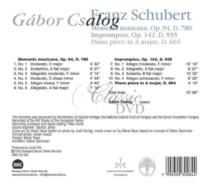 Franz Schubert - piano works - Moments Musicaux D.780 (CD)