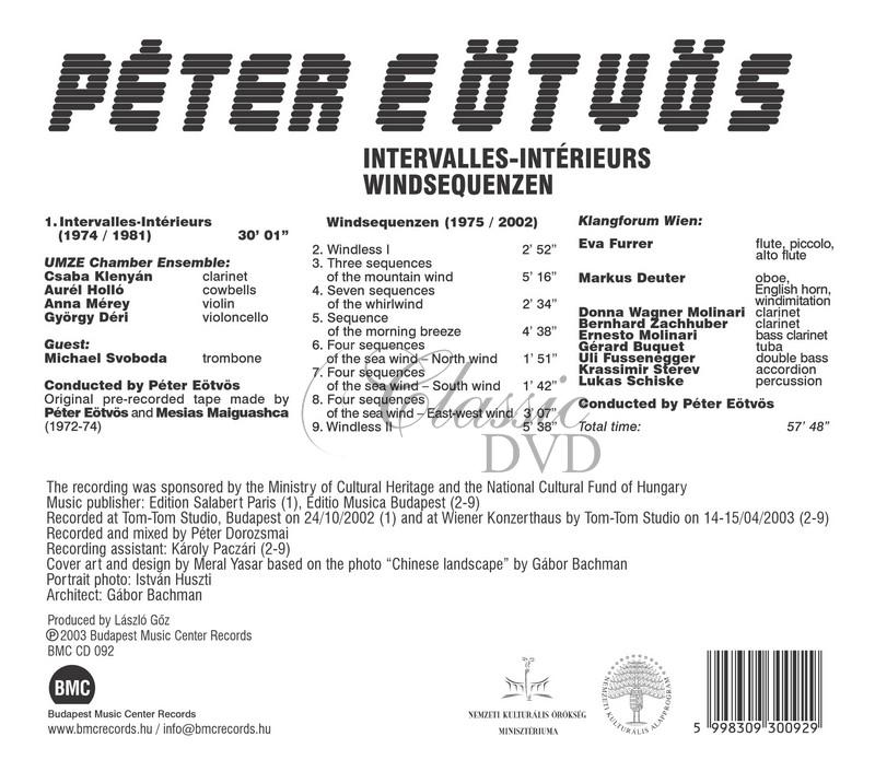 Peter Eötvös - Intervalles-Interieurs / Windsequenzen (CD)