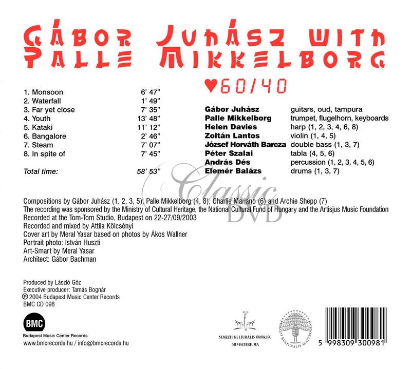 Gabor Juhasz - Palle Mikkelborg - 60/40 - The rhythmic aspect of existence (CD)