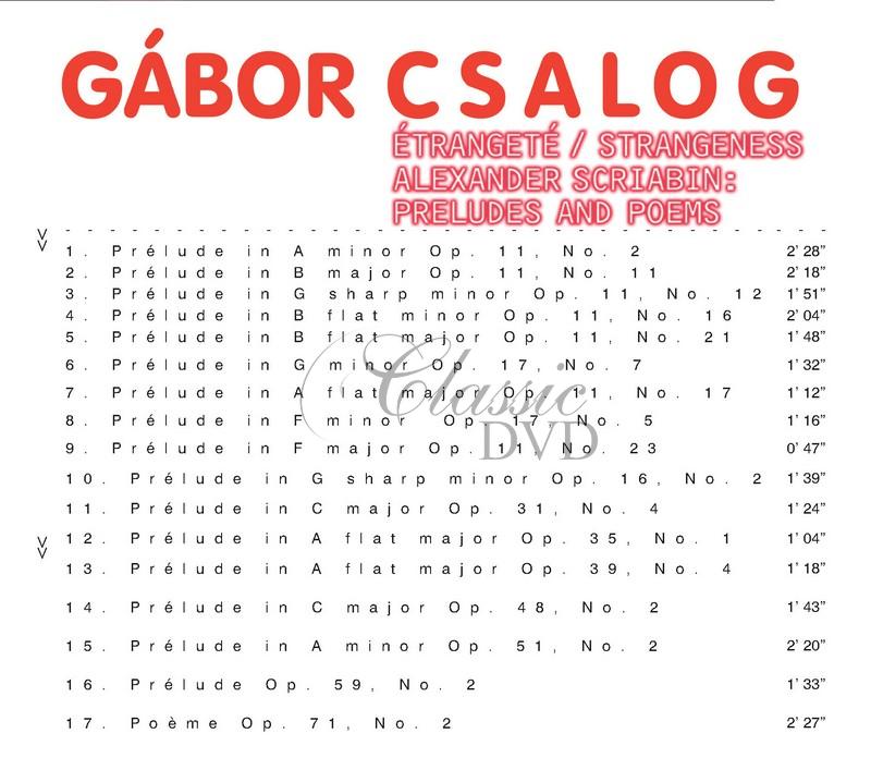 Gabor Csalog - Etrangeté -Scriabin piano pieces (CD)
