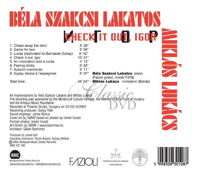 Béla Szakcsi Lakatos / Miklós Lukács - Check it out, Igor (Piano / cimbalom improvisations) (CD)