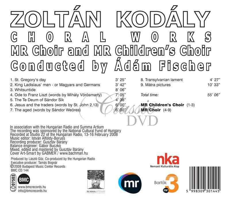 Zoltan Kodaly - Choral works (CD)