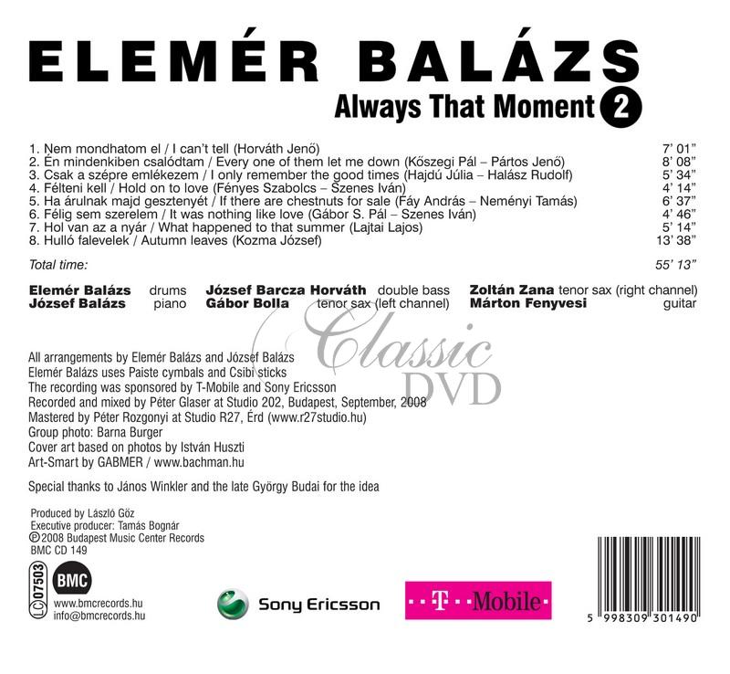 Elemer Balazs - Always That Moment 2. (CD)