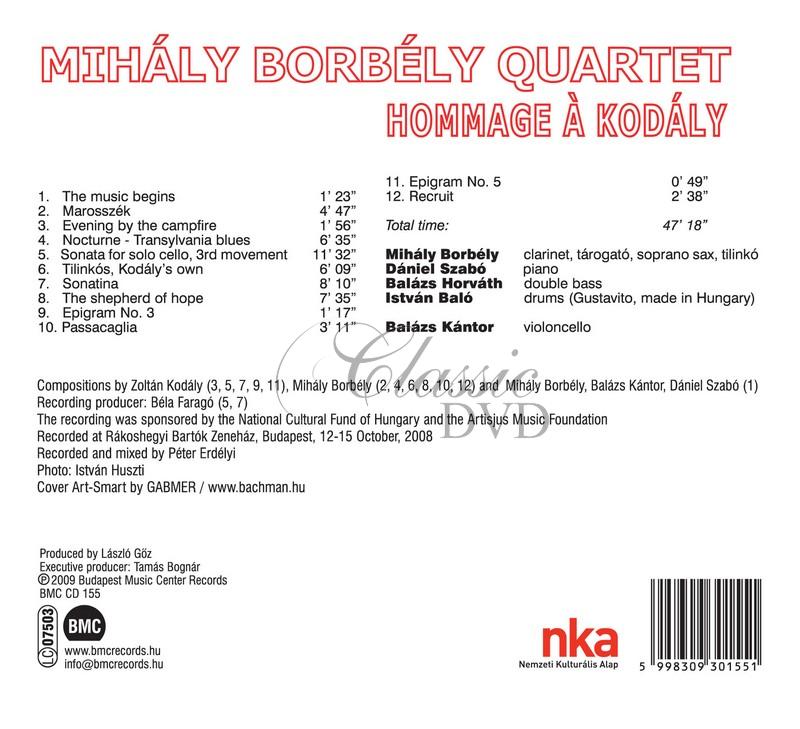 Mihaly Borbely Quartet - Hommage á Kodály (CD)