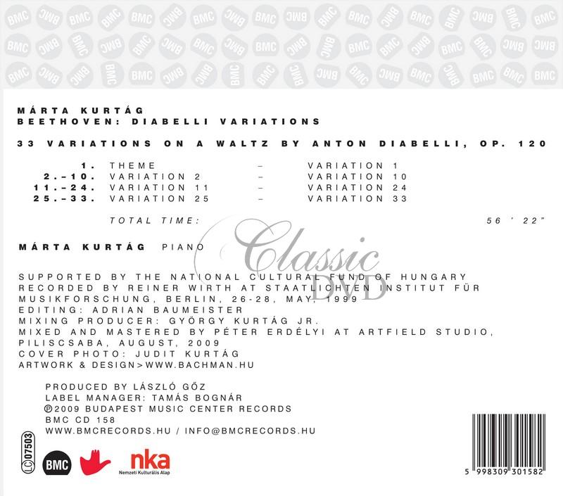 Márta Kurtág - Beethoven Diabelli variations (CD)