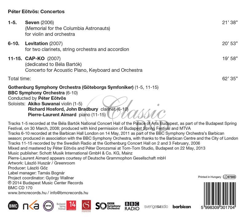 Péter Eötvös  - Concertos (CD)
