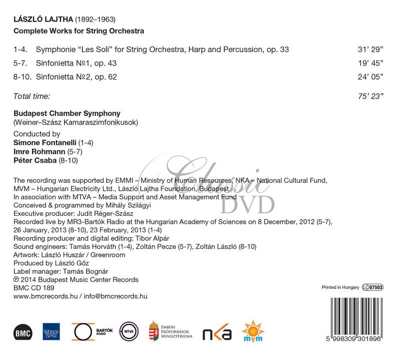 László Lajtha / Budapest Chamber Symphony - Complete Works for String Orchestra (CD)