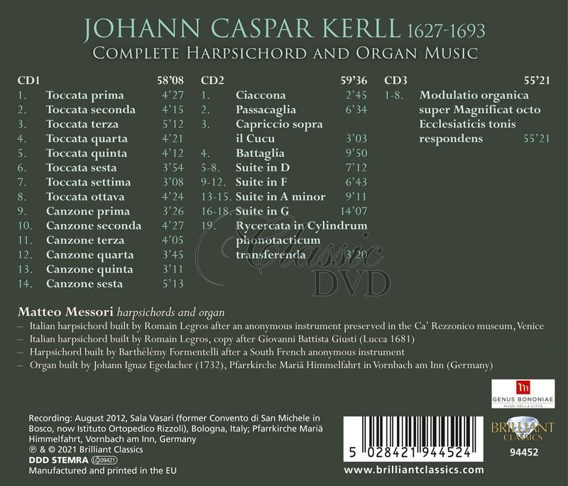 Kerll: Complete Harpsichord and Organ Music; Matteo Messori (3CD)