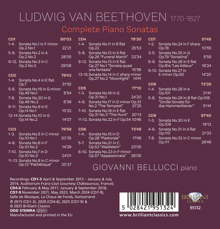 Beethoven: Complete Piano Sonatas  (9CD)