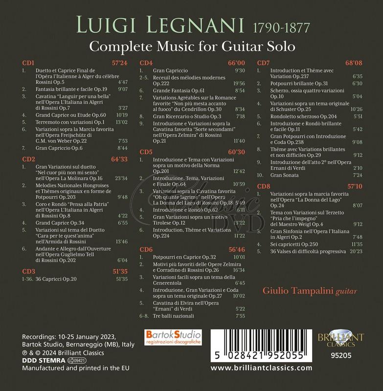 Legnani: Complete Music for Guitar Solo (8CD)