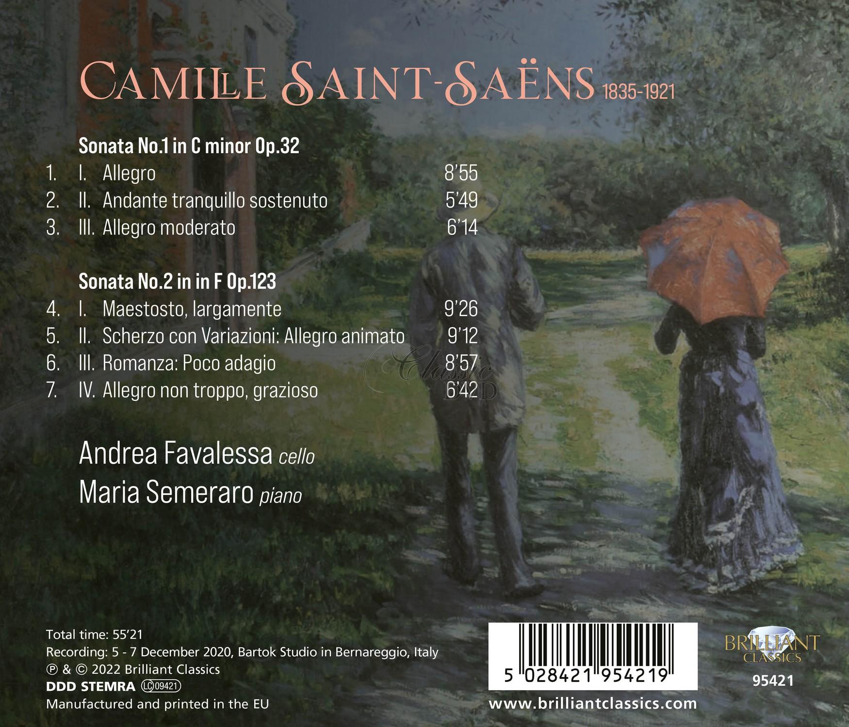Saint-Saëns: Two Cello Sonatas (CD)