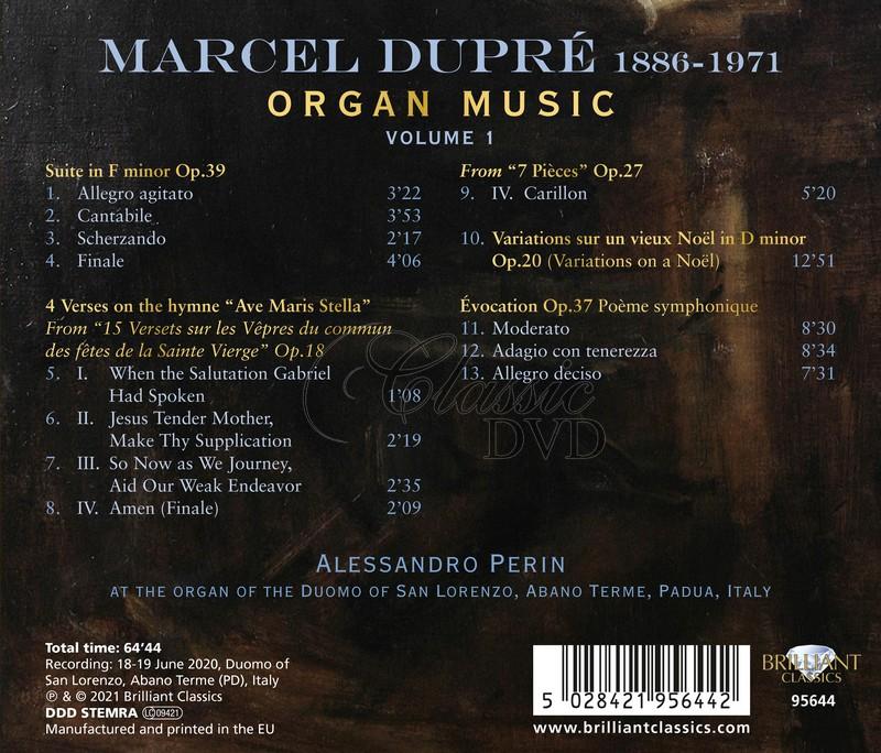 Maurice Dupré - Organ Music, vol 1. Alessandro Perin (CD)