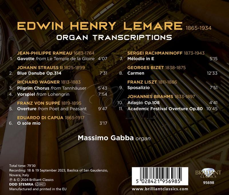 EDWIN HENRY LEMARE Organ Transcriptions (CD)