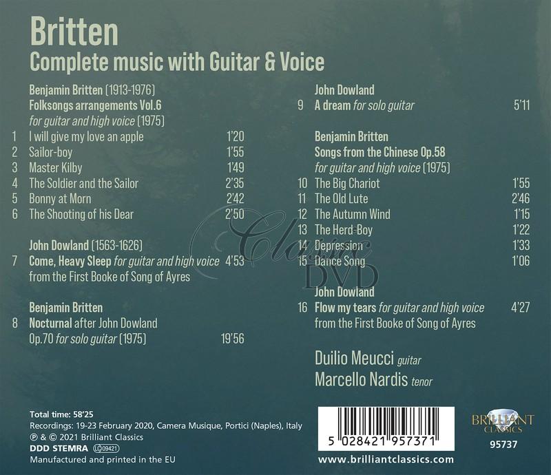 Britten: Complete Music with Guitar and Voice. Duilio Meucci (CD)