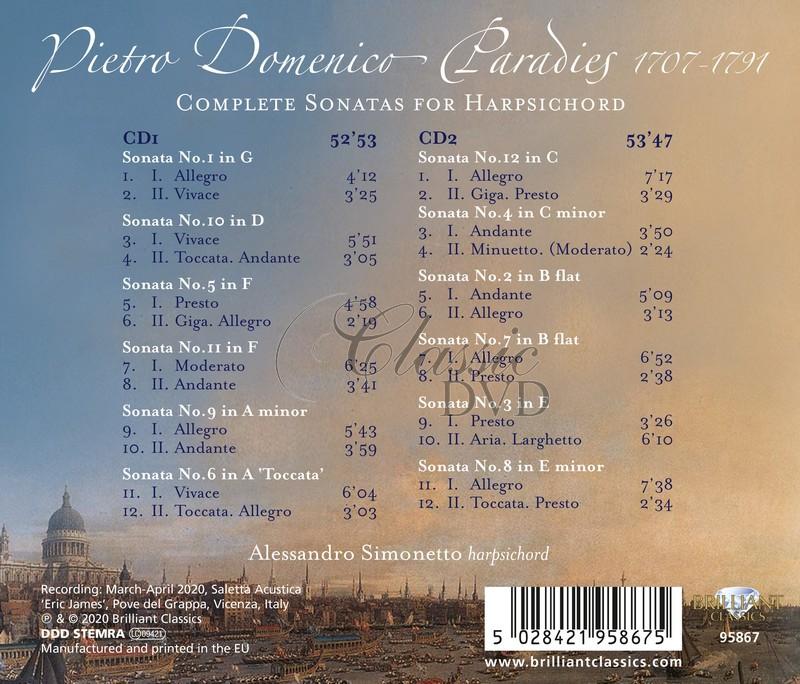 Paradies: Complete Sonatas for Harpsichord (2CD)
