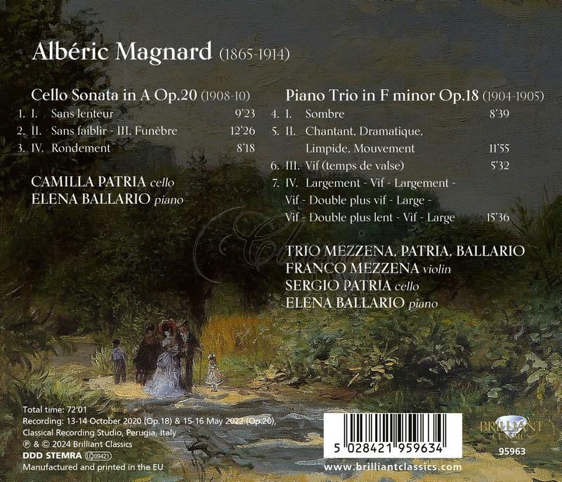 Magnard: Cello Sonata Op.20, Piano Trio Op.18  (CD)