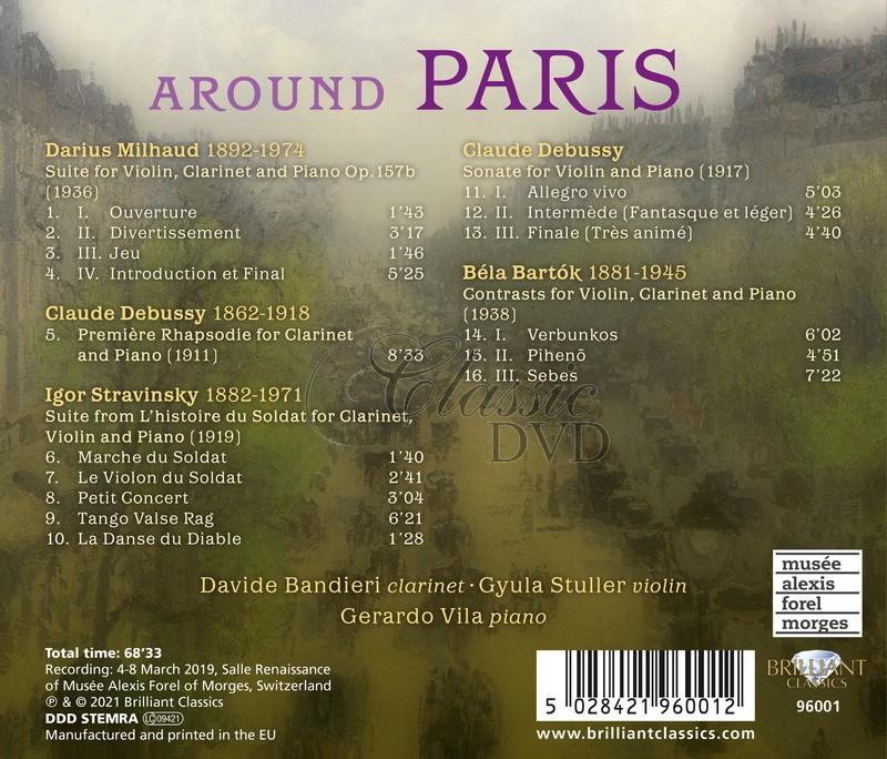 Around Paris: Milhaud, Debussy, Stravinsky, Bartók (CD)