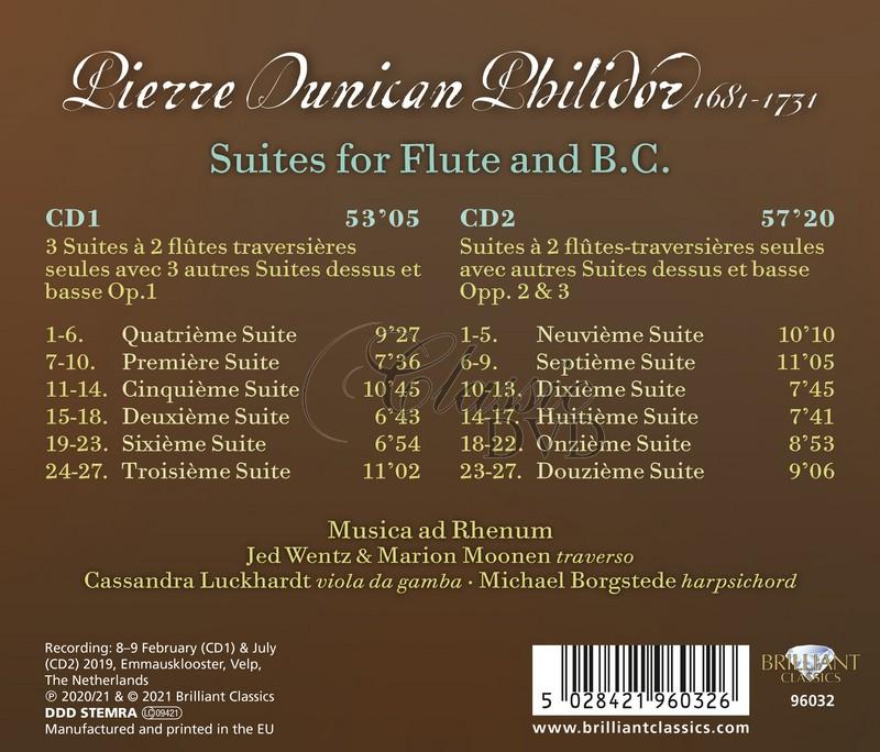 Philidor: Suites for Flute and B.C. (2CD)