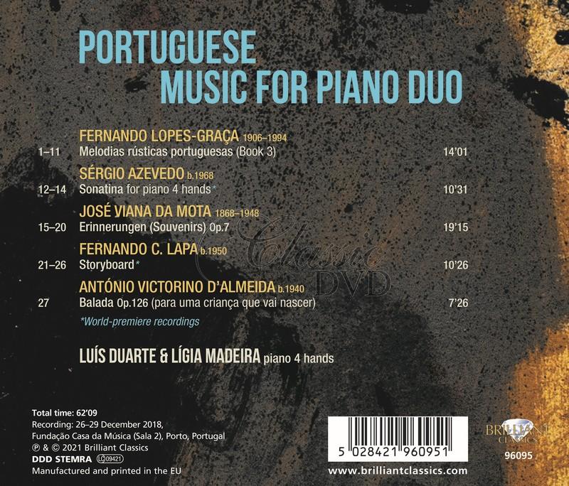Portuguese Music for Piano Duo - Da Mota, Lopes-Graça, d'Almeida, Lapa, Azevedo (CD)