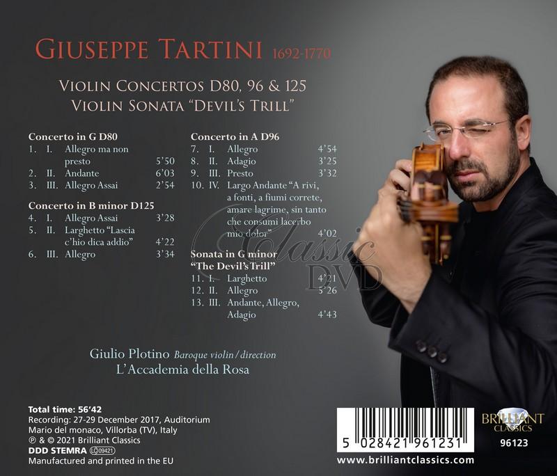 Tartini: Violin Concertos D80, 96 & 125, Violin Sonata "Devil's Thrill" (CD)