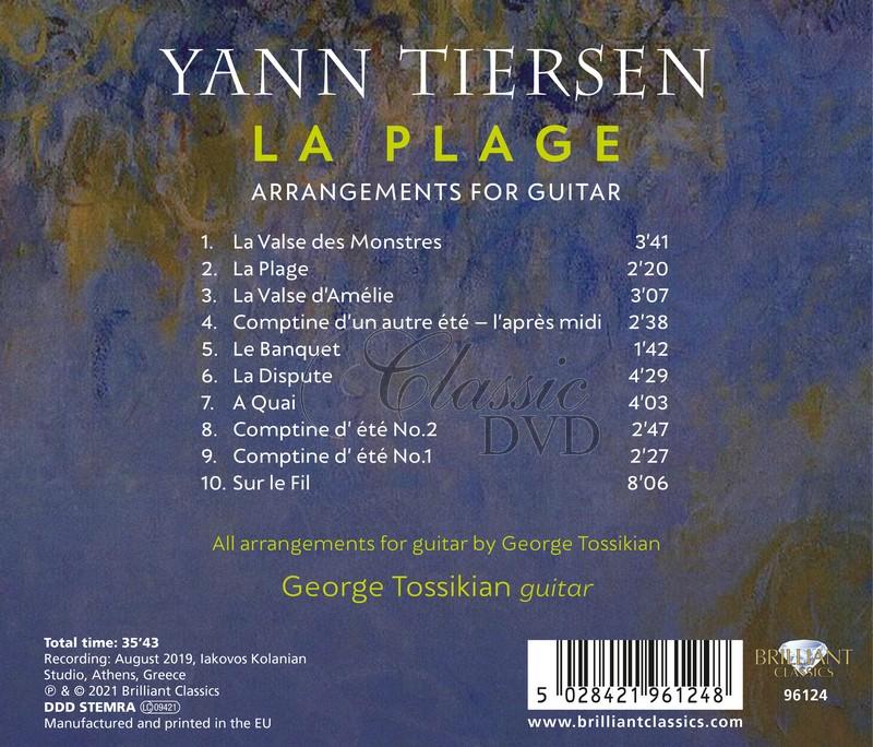 Tiersen: La Plage, Arrangements for Guitar; George Tossikian (CD)