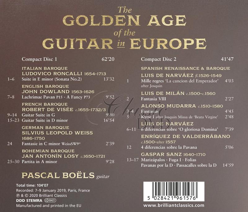The Golden Age of the Guitar in Europe; Pascal Boëls (2CD)