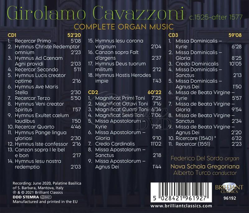 Cavazzoni: Complete Organ Music (3CD)