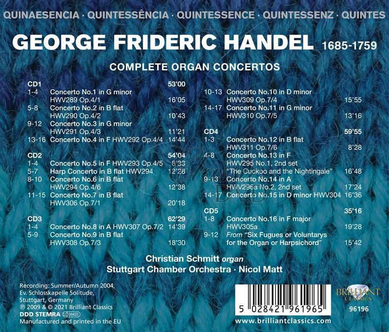 Handel - Complete Organ Concertos (5CD)