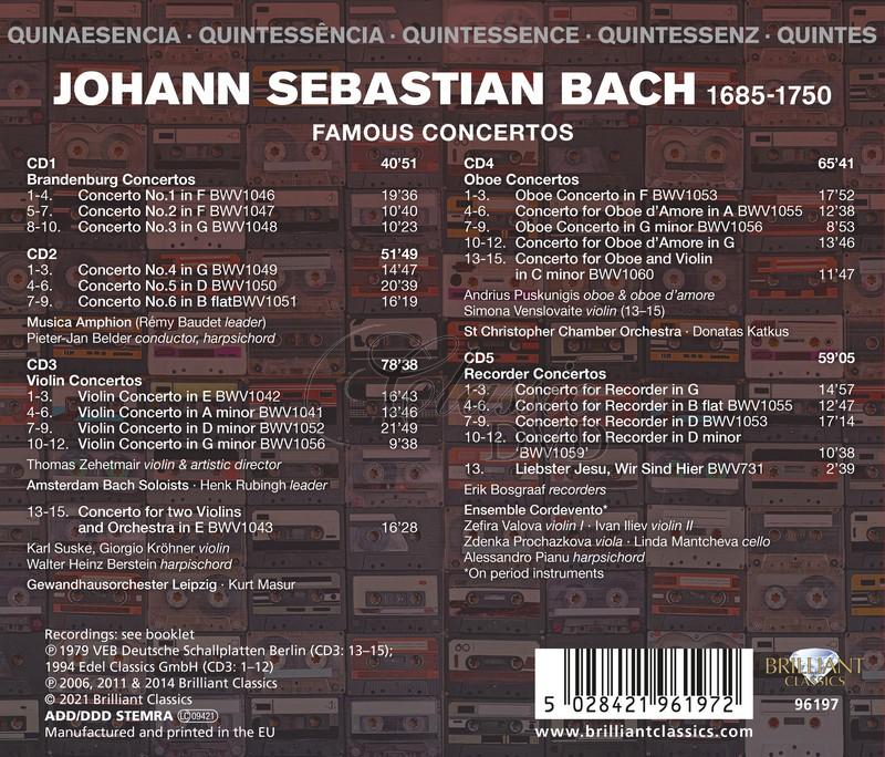 J.S. Bach - Famous Concertos (5CD)