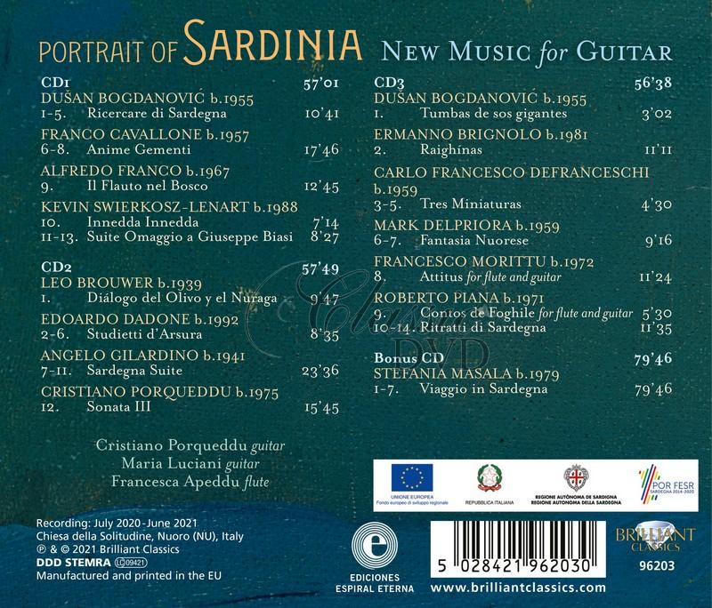Portrait of Sardinia, New Music for Guitar. Cristiano Proqueddu (4CD)