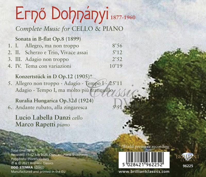 Dohnányi: Complete Music for Cello & Piano (CD)