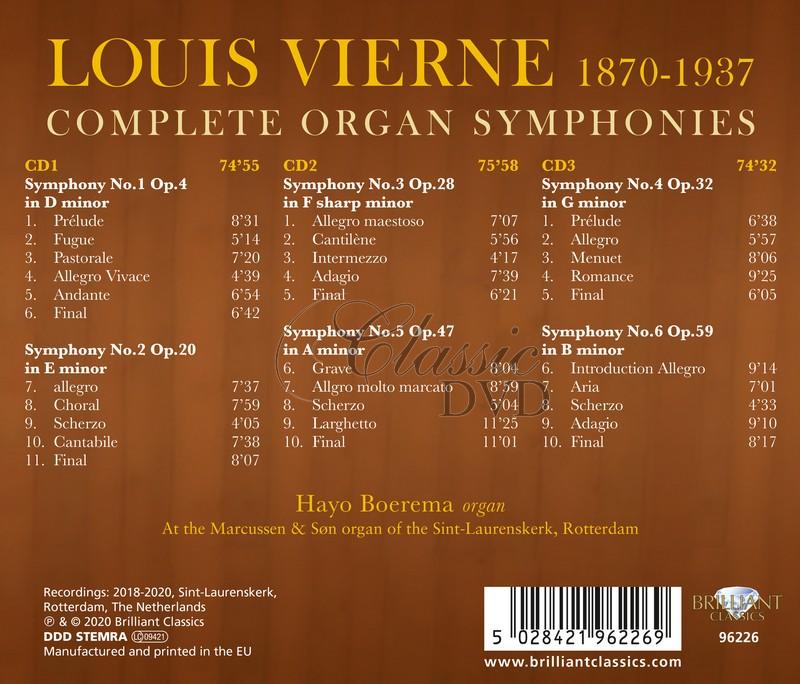 Vierne: Complete Organ Symphonies; Hayo Boerema (3CD)