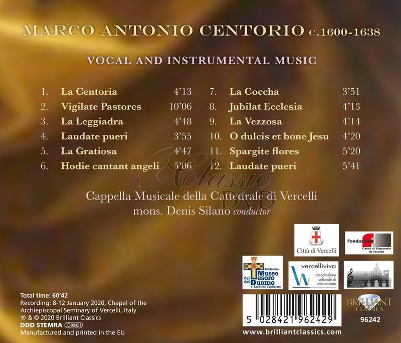 MARCO ANTONIO CENTORIO Vocal and Instrumental Music (CD)