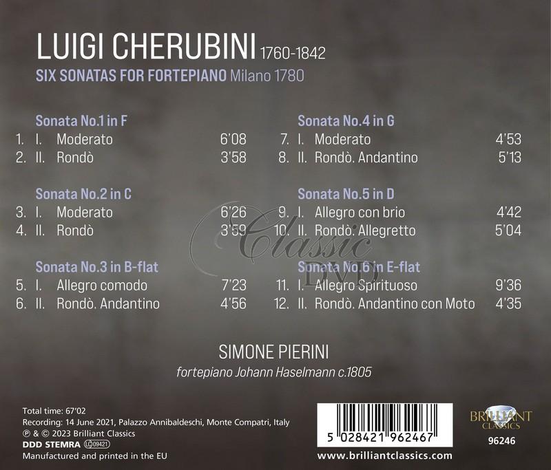 Cherubini: Six Sonatas for Fortepiano (CD)