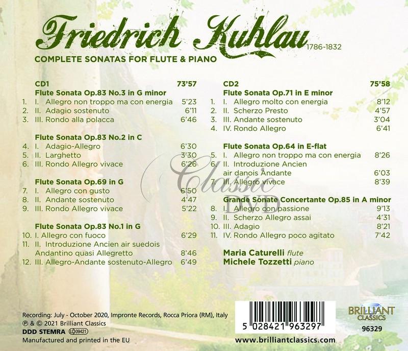 Kuhlau: Complete Sonatas for Flute & Piano (2CD)