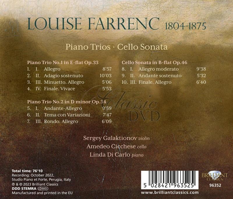 Farrenc: Piano Trios, Cello Sonata (CD)
