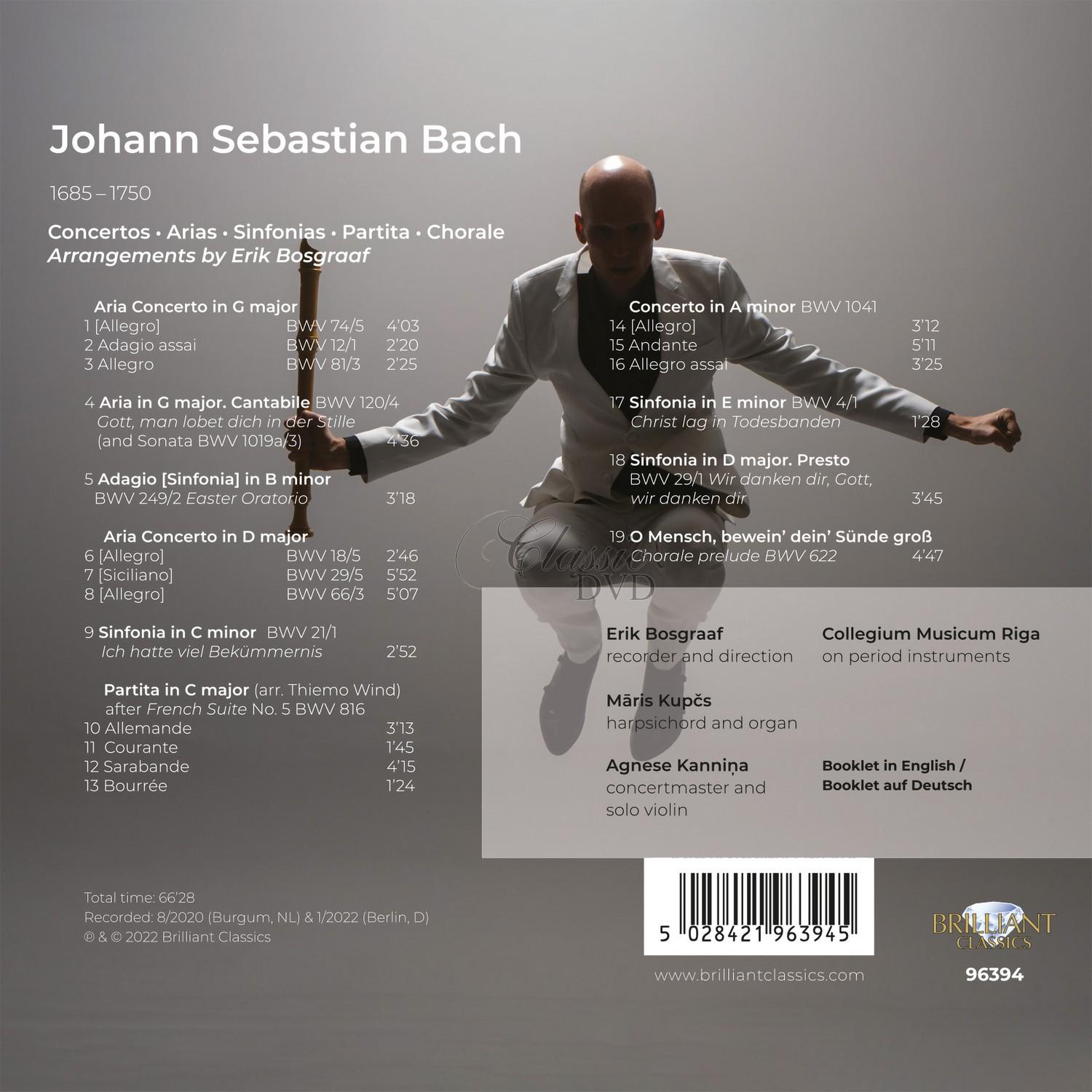 J.S. Bach: Concertos for Recorder, Vol. 2 (CD)