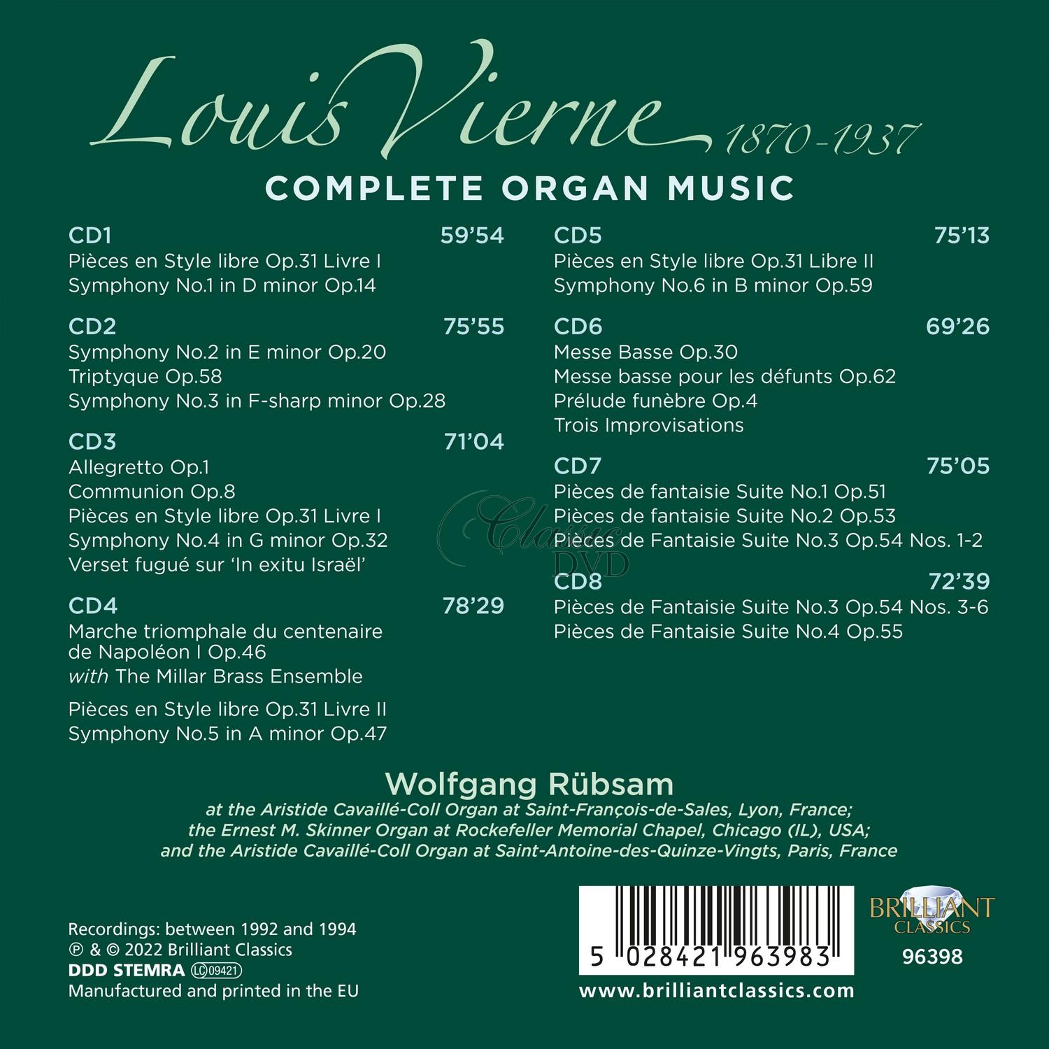 Vierne: Complete Organ Music (8CD)