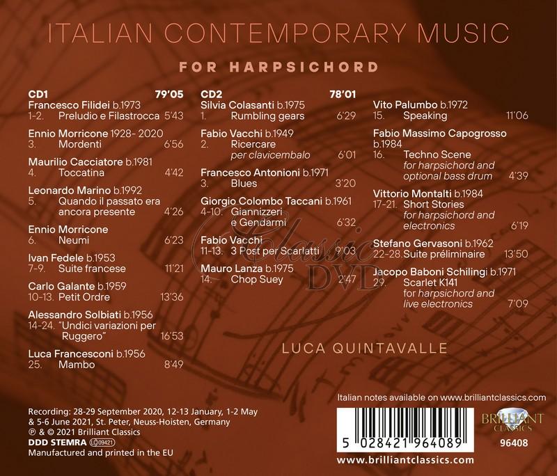 Italian Contemporary Music for Harpsichord. Luca Quintavalle (2CD)