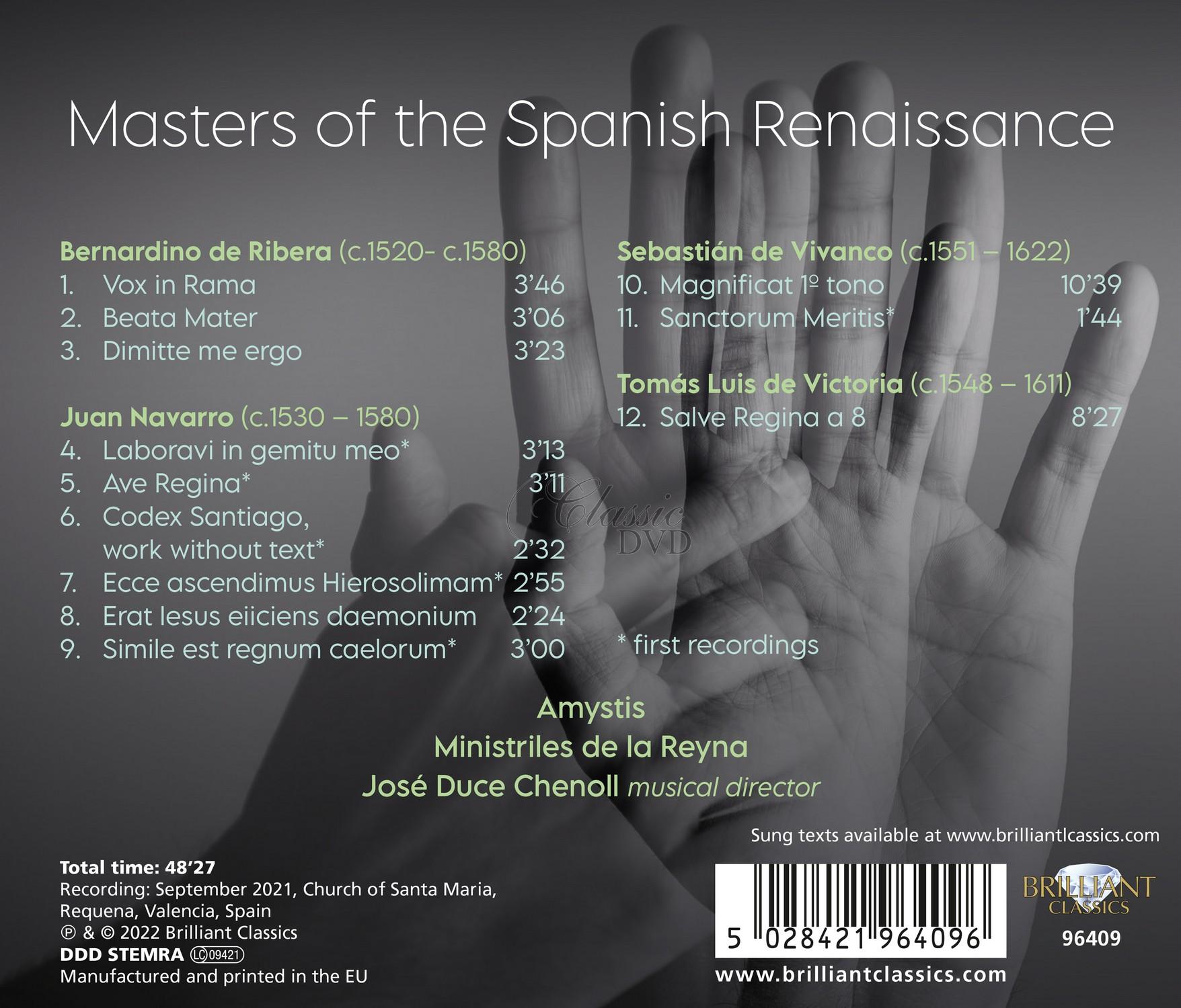 De Ribera & Navarro: Masters of Spanish Renaissance (CD)