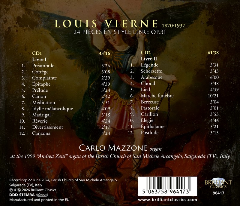Vierne: 24 Pièces en style libre, Op.31 (2CD)