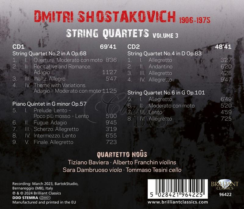 Shostakovich: String Quartets, volume 3 (2CD)
