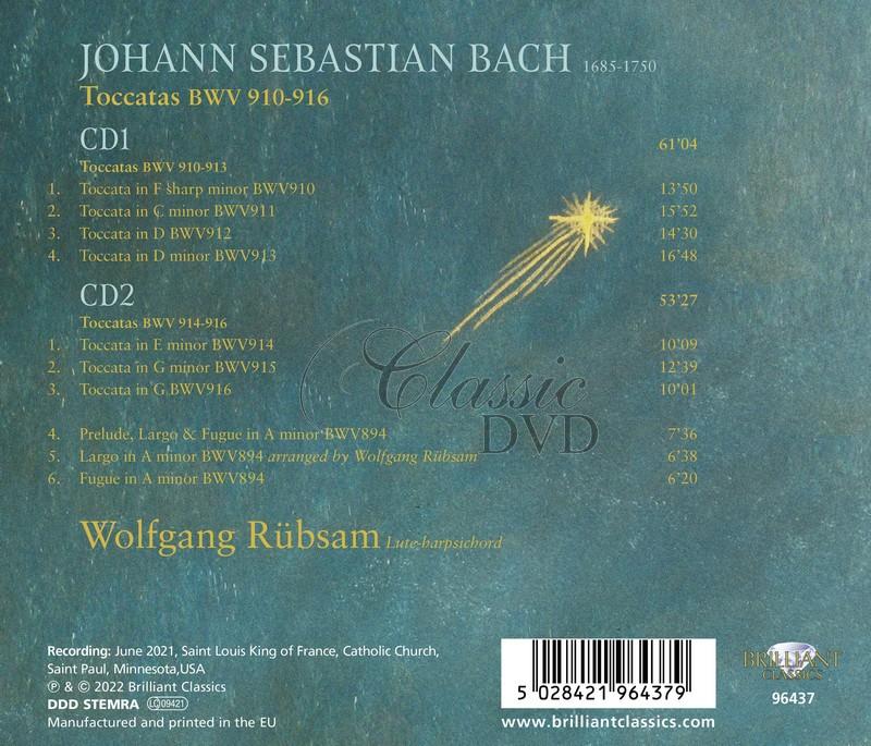 J.S. Bach: Toccatas BWV 910-916. Wolfgang Rübsam (2CD)