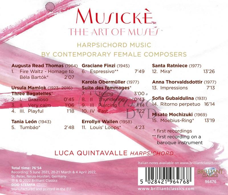 Musickè: The Art of Muses, Harpsichord Music by Female Contemporary Composers (CD)