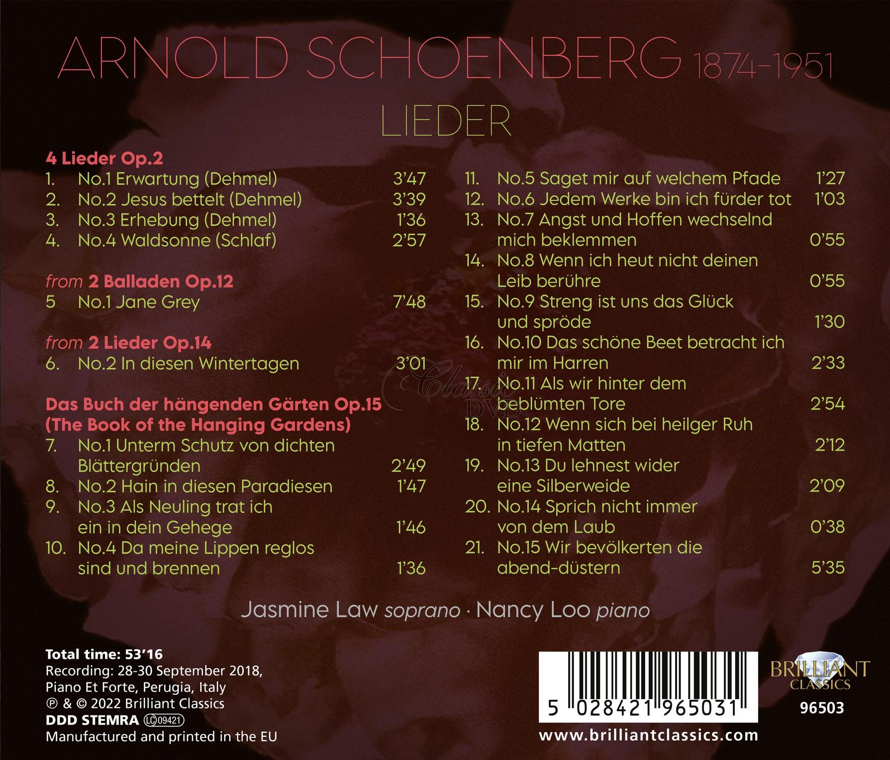 Arnold Schoenberg: Lieder (CD)
