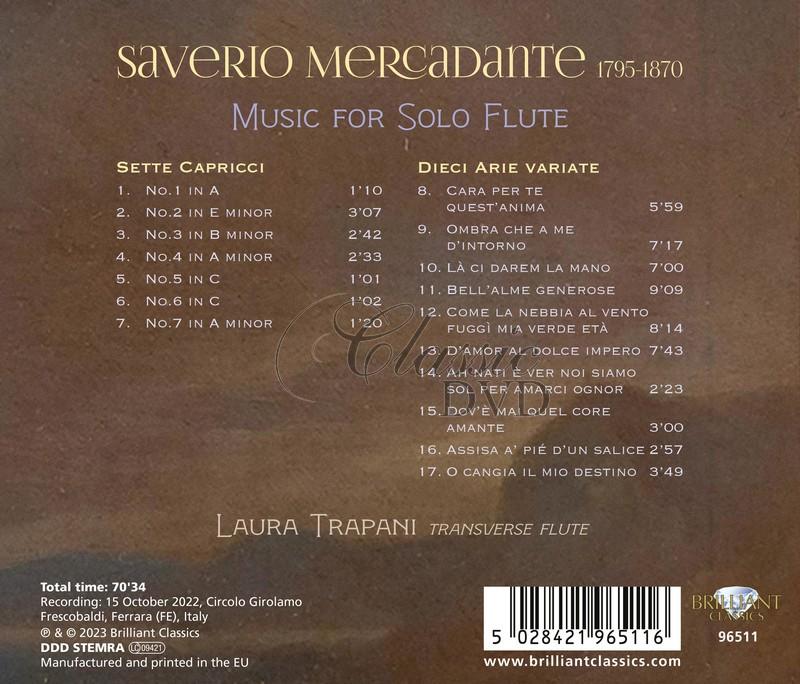Mercadante: Music for Solo Flute (CD)