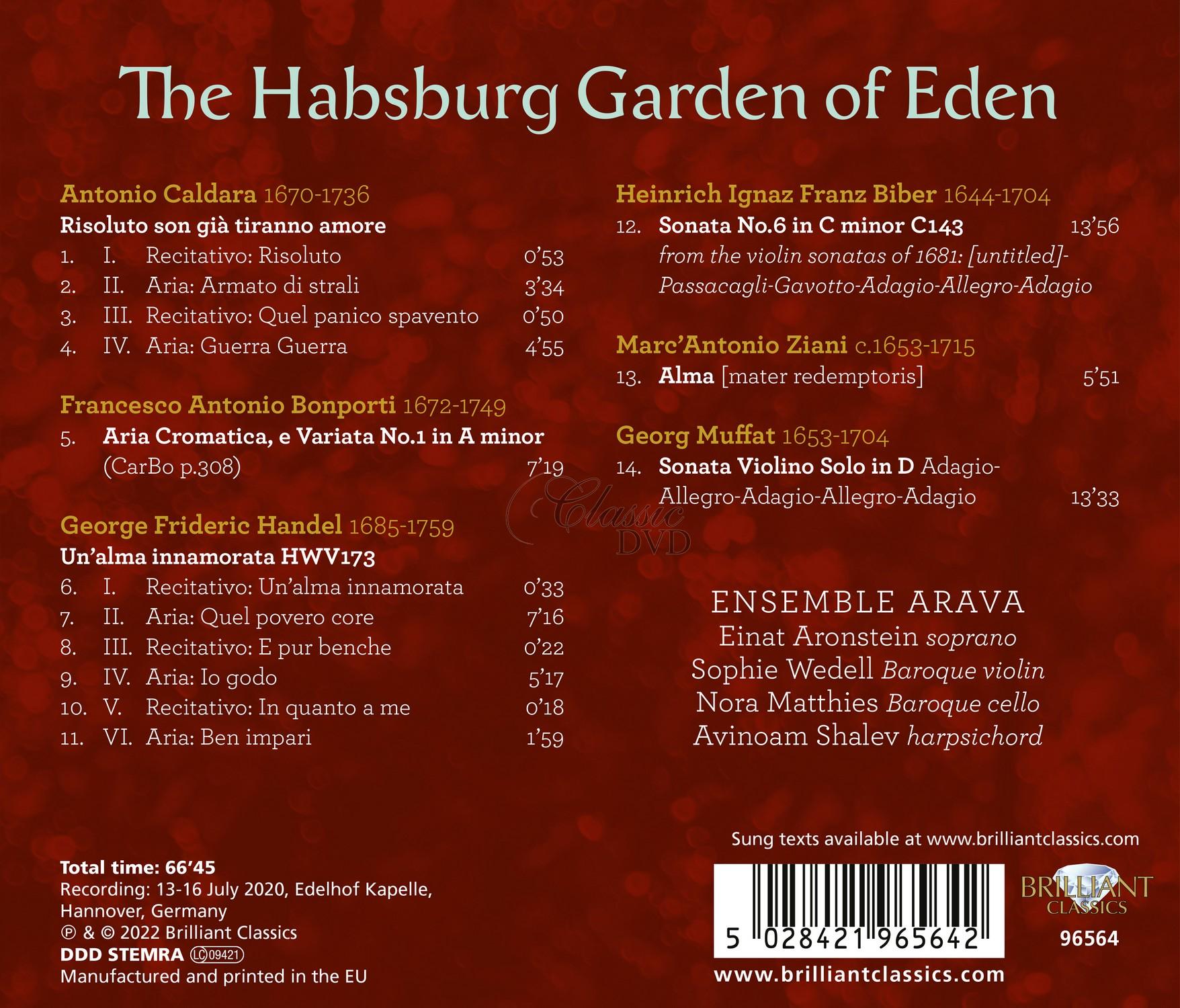 The Habsburg Garden of Eden, Music by Caldara, Bonporti, Händel, Biber, Ziani and Muffat (CD)