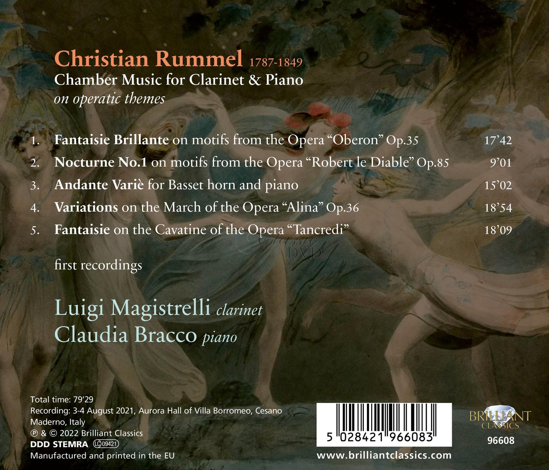 Rummel: Chamber Music for Clarinet & Piano (CD)