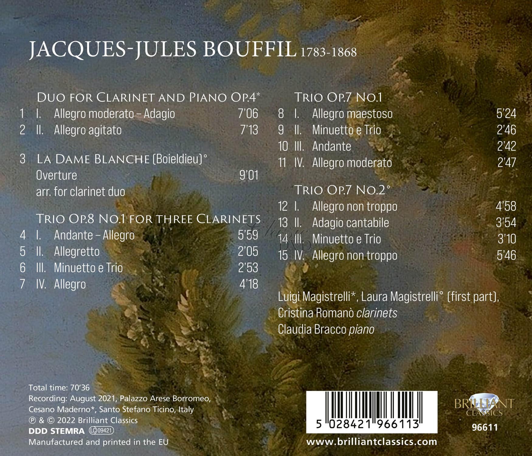 Bouffil: Clarinet Chamber Music (CD)
