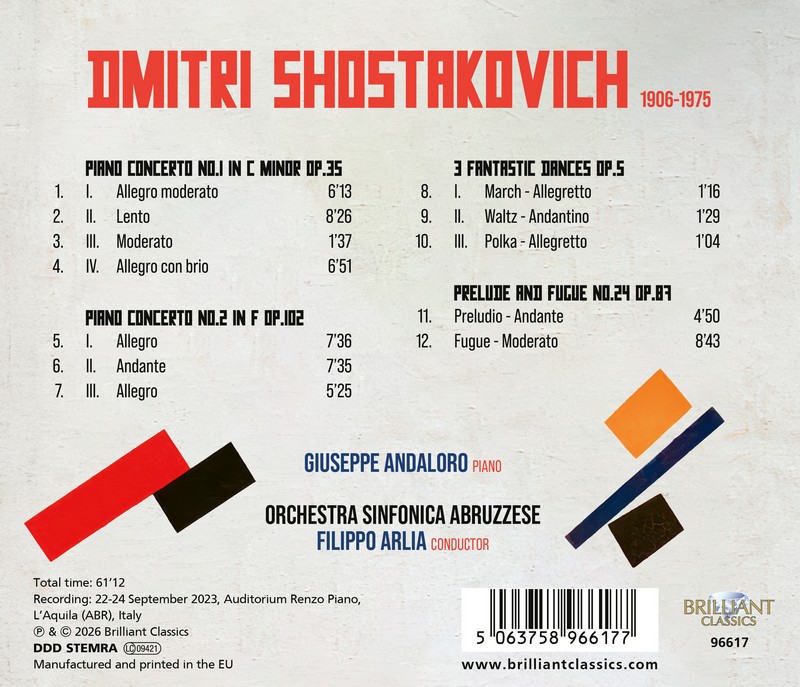 Shostakovich: Piano Concertos, Fantastic Dances, Prelude & Fugue (CD)
